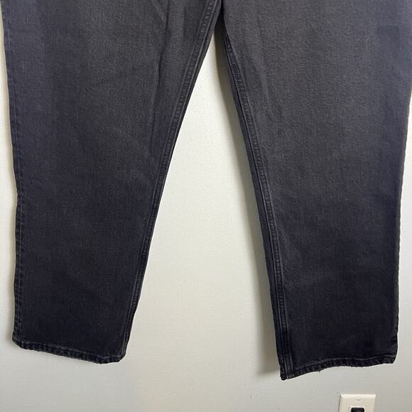 NWT A & F 90s Straight Leg Mid Rise Curve Love Jeans Denim Black Sz 33 Short - Picture 5 of 12